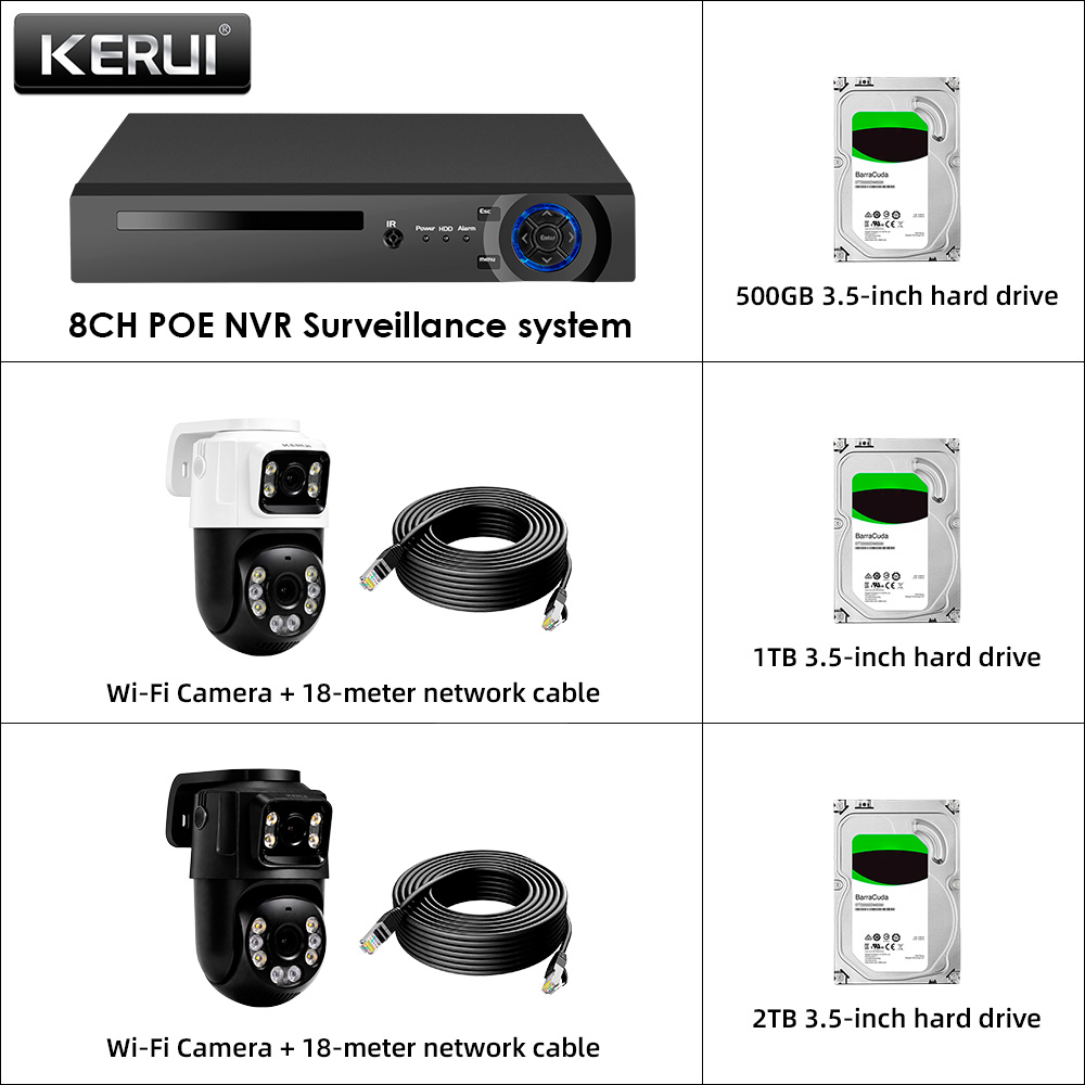 KERUI 8CH POE NVR 6MP HD Dual  - Home Automation Diy Kit recension och pris
